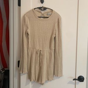 Like new tan long sleeve romper